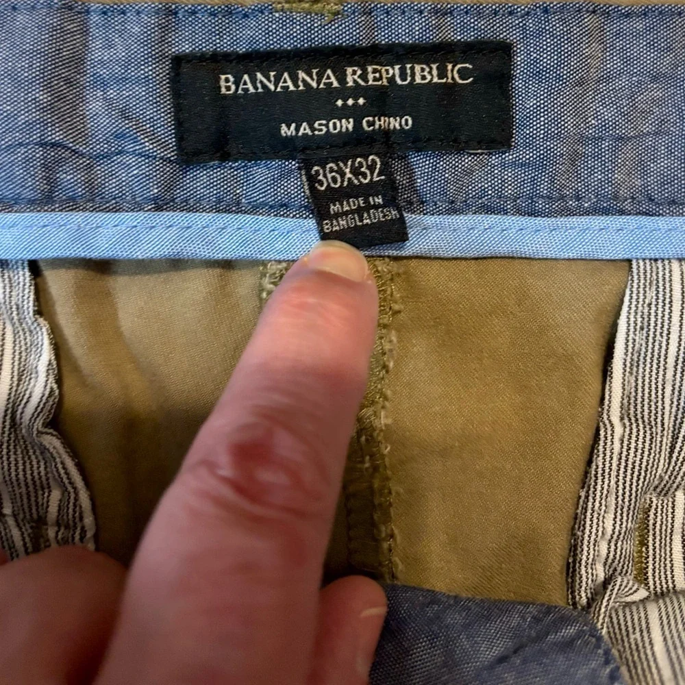 Banana Republic Men’s Size 36/32 Tan‎ Mason Chinos Classic Cotton Twill